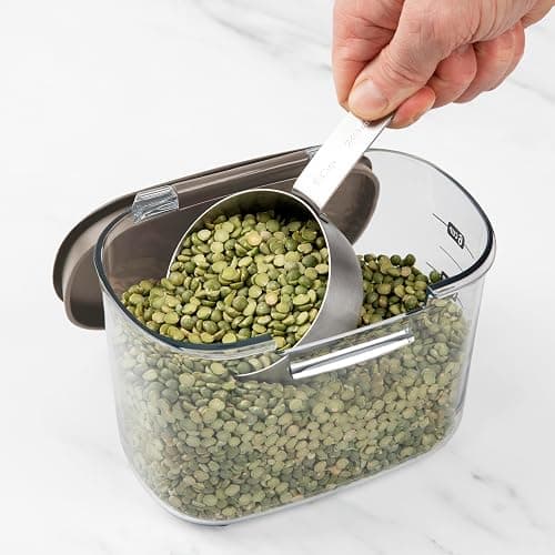 ProKeeper+ Airtight Food Storage Container Set – Clear Plastic Flour and Sugar Canister Set with Magnetic Accessories for Kitchen Organization (Taupe, 13-Piece) thumbnail 2