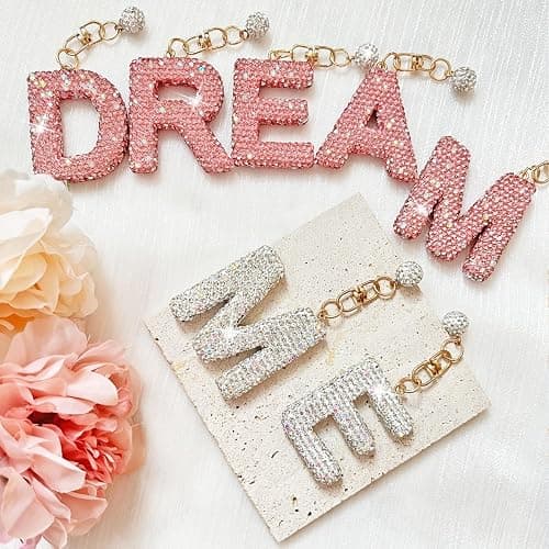 BOAJUNWU Bogg Bag Accessories,Bogg Bag Charms Keychain for Women Girls,Letter Charms for Beach Bitty Bogg Handbags Tote Bags thumbnail 3