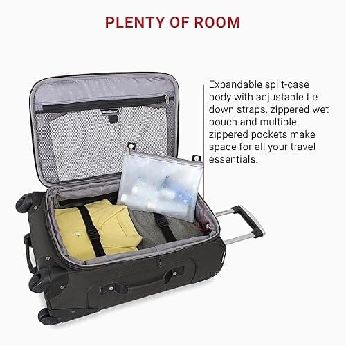 SwissGear Sion Softside Expandable Luggage, Black, 2-Piece Set (21/29) thumbnail 8