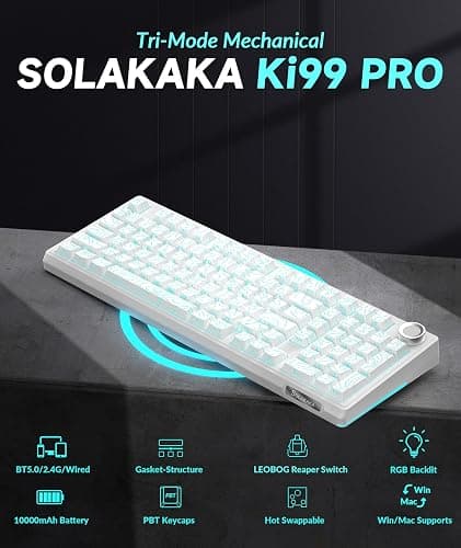 SOLAKAKA KI99 Pro and SM600,Wireless Keyboard and Mouse Combo for Gaming thumbnail 6