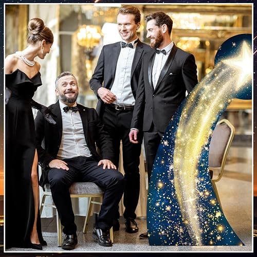 Leinuosen 5 Ft Starry Night Gate Cardboard Stand up Cutout Large Life Size Starry Night Party Decorations Backdrop Prom Party Photo Prop Standup for Movie Magical Events Birthday Homecomings thumbnail 5