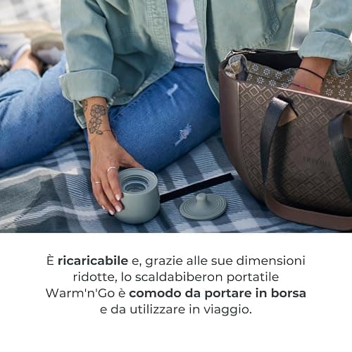 Nuvita Scaldabiberon Portatile Universale Nuvita 1162 Warm’n’Go con USB - Riscaldamento Rapido, 4 Impostazioni di Temperatura, Facile da trasportare con Chiusura Ermetica, Scalda fino a 8 Biberon thumbnail 7