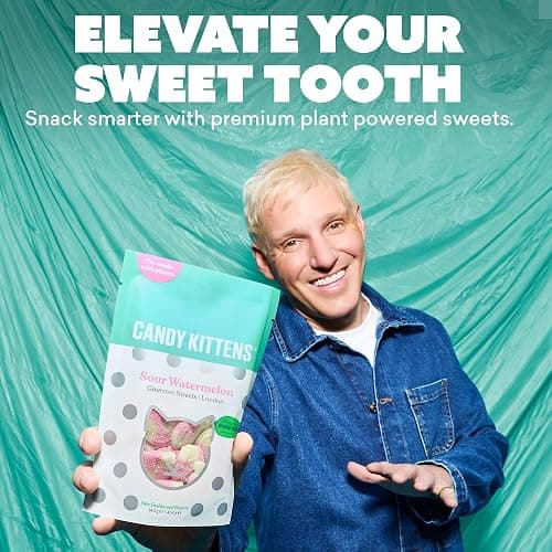 Candy Kittens Vegan Sweets Sour Watermelon – Plant-Based Vegan Treats with Fruity Flavour, No Nasties, Made with Real Fruit Juice – Ideal Snacks for Sweet Hampers & Pick and Mix – 140g Pack of 1 thumbnail 3