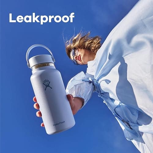 Hydro Flask Water Bottle - Insulated Stainless Steel - Wide Mouth Flex Lid, Non Spill, Leakproof and Refillable in 40 Oz thumbnail 6