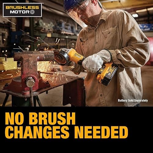 DEWALT 20V MAX* Angle Grinder Tool Cordless Brushless, 4 1/2 Inch, with Paddle Switch and Kickback Brake, Tool Only (DCG413B) thumbnail 5