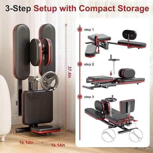 TDH Leg Stretcher, 220LBS Stretcher Machine,200° Adjustable Split Machine, Flexibility Stretching Equipment to Relieving Leg Muscl,Exercise for Everyone thumbnail 7