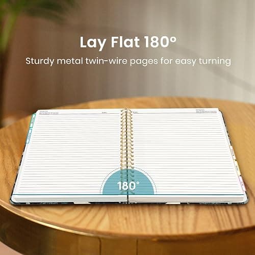 Taja Large Spiral Notebooks for Work 5 Subject with Removable Dividers | 8.5" x 11" Pretty Hardcover Notebook Journal for Women, College Ruled, Perfect for Study & Office , 280 Pages, Secret Sea thumbnail 5