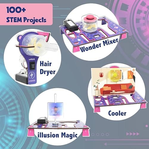 Butterfly EduFields 100+ Girls Engineering Science Kit for Kids Age 8-12 | 100+ STEM Projects & Science Experiments | Educational Learning Toy | Birthday Gifts for 8 9 10 11 12 Year Old Girls thumbnail 3
