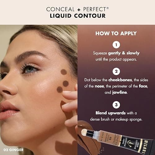 Milani Conceal + Perfect Liquid Contour for Added Definition, Face Lift Collection - Toffee thumbnail 5