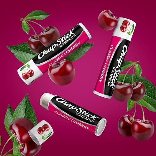 ChapStick Classic Skin Protectant Flavored Lip Balm Tube, Cherry Flavor, 0.15 Ounce (Pack of 3) thumbnail 4