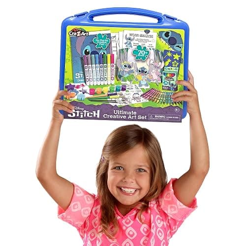 Disney Stitch Kids Ultimate Creative Activity Arts & Crafts Case, 70+ Pieces for Creative Fun with Fan Favorite Stitch, Boys Girls Gift thumbnail 6