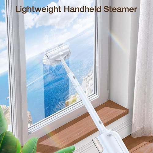 ScrubWiz Steam Mop with Detachable Handheld Steam Cleaner, 10-in-1 Multi Accessories, Quick 10s Heat, 350ml and 2-Level Steamer for Cleaning Floor, Carpet, BBQ Grill, Tile, and Grout, Light White thumbnail 5
