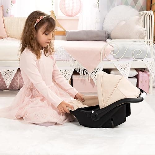 Bayer Design 67975AA Doll car seat with Sun Canopy, Adjustable Handle, Harness, for Dolls up to 46 cm thumbnail 3