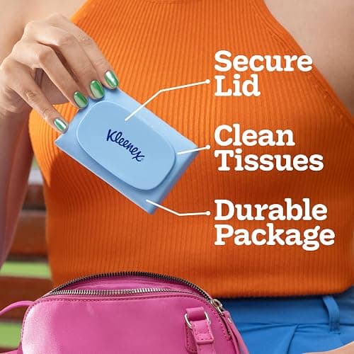 Kleenex Snap & Go Ultra Soft Facial Tissues, Travel & Car, 9-Pack thumbnail 2
