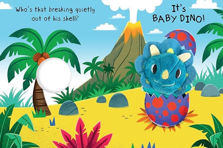 Baby Dino - Childrens Finger Puppet Board Book - Interactive - Novelty thumbnail 3