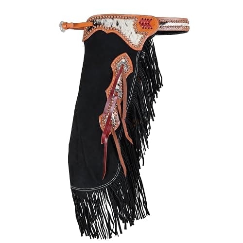 Showman Black Suede Chinks w/Cowhide Accents - Image 1