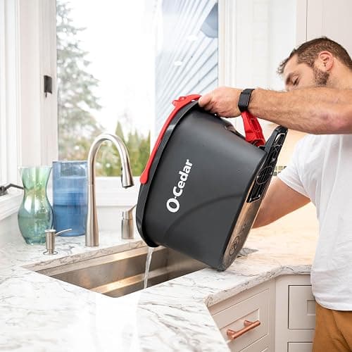 O-Cedar EasyWring Microfiber Spin Mop, Bucket Floor Cleaning System, Red, Gray, Standard thumbnail 15