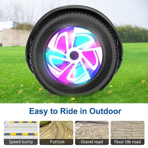 FLYING-ANT Self Balance Scooter 6.5" with Speaker and LED Lights Red thumbnail 4