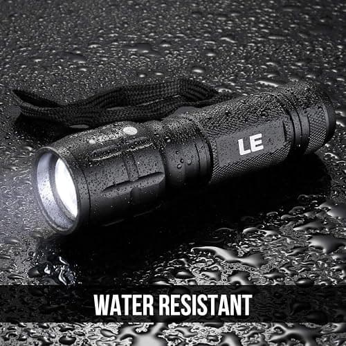 Lighting EVER LED Flashlights High Lumens, Small Flashlight, Waterproof, Adjustable Focus Flash Light for Outdoor, Emergency, AAA Batteries Included, Tactical & Camping Accessories thumbnail 6