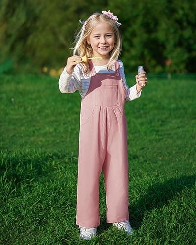 ZOEREA Toddler Girl Clothes 1-5T Baby Girl Outfits Fall Winter Stripe Floral Long Sleeve Top+Bib Overall Pants 2Pcs Clothing thumbnail 4