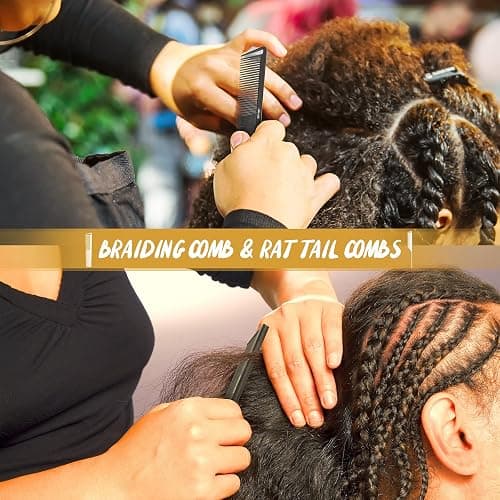 SalonSilk Professional Combs Set for Natural Black Curly Hair for Ladies thumbnail 3