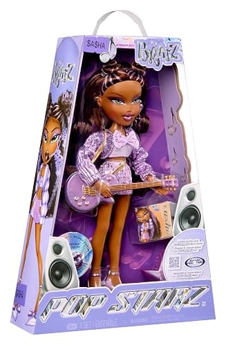 Bratz Pop Starz Sasha Fashion Doll with Accessories and Charm thumbnail 8