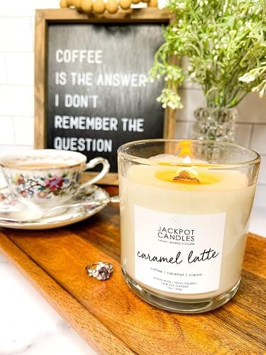 Caramel Coffee Latte Candle with Ring Inside (Surprise Jewelry Valued at $15 to $5,000) Ring Size 9 thumbnail 6