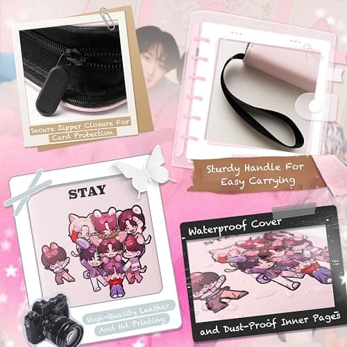 Stray Kids Kpop Photocard Binder-Skzoo Trading Card A5 Binder,Cartoon Photocard Holder With 400 Cards Sleeves, Photo Album for Skz Merch And Lomo Cards thumbnail 3