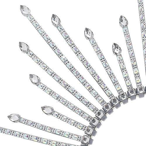 Fantherin Women's Halo Crown Headpiece - Sunburst Sun Spiked Goddess Headband Crown Decoration for Costume Halloween Cosplay - Silver thumbnail 5