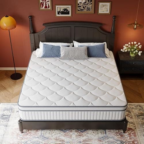 Gsleepee King Size Mattress, 12 Inch King Mattress in a Box, Innerspring Hybrid with Cooling Gel Memory Foam and Individually Wrapped Coils for Pressure Relief & Superior Support, Medium Firm thumbnail 7