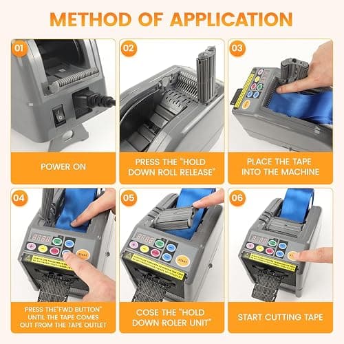 Ribbon Cutting Machine, Automatic Tape Dispenser, 999mm Precision Cut, Ideal for Shipping, Schools, Restaurants, Business & Home thumbnail 2