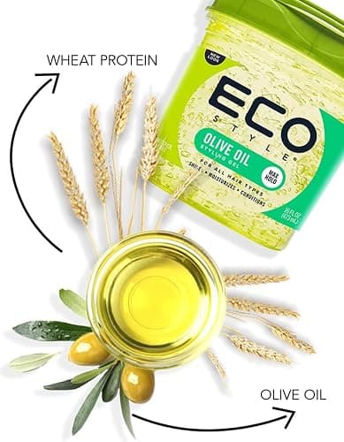 Eco Style ECOCO Style Gel Olive Oil-100% Pure Olive Oil-Adds Shine And Tames Split Ends-Weightless Style-Nourishes And Repairs-Adds Moisture To The Scalp-Superior Hold-Healthy Shine-16 Oz thumbnail 6
