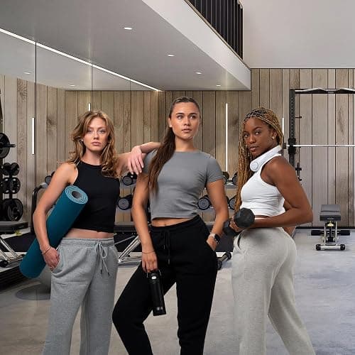 Common Stitch 3 Pack Stretch Tank Tops for Women, Ribbed Crew Neck Womens Workout Yoga Tops (Available in Plus) thumbnail 2