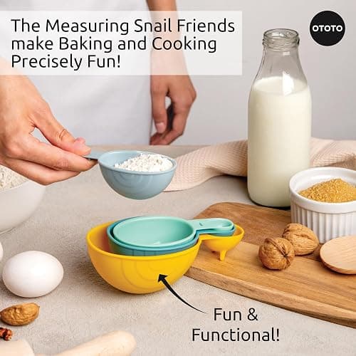 OTOTO Measuring Spoons Set - Teaspoons for Dry & Liquid Ingredients, BPA-free & Dishwasher Safe, Funny Gifts, Baking Accessories, Unique Kitchen Gadgets (Shelly) thumbnail 3