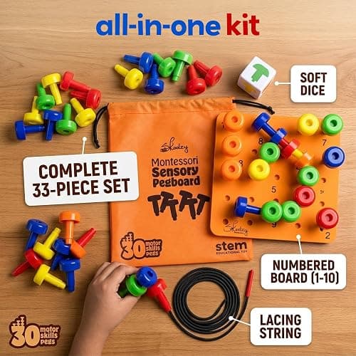 Skoolzy Peg Board Set - 33 Pc thumbnail 9