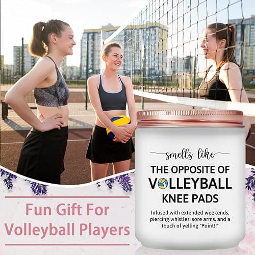 Maybeone Volleyball Gifts for Teen Girls - Volleyball Gift for Lovers, Players, Coach, Team, Mom - Christmas Volley Ball Accessories Present for Women, 7 Oz Lavender Candle thumbnail 4