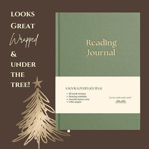 Paperell Reading Journal - 52 Reviews - Book Journal Gift for Book Lovers - Review, Log & Track Your Reading - Avid Readers Accessories - Linen Hardcover - Sage Green thumbnail 7