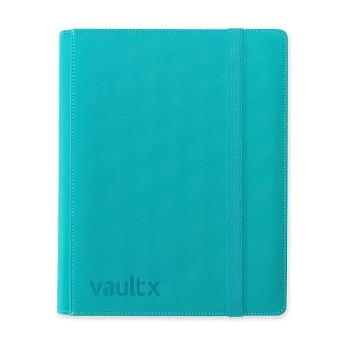 Vault X 9 Pocket Trading Card Strap Binder, 360 Cards, Premium Exo-Tec Album Material, 20 Side-Loading Pages, Folder for Collectible Games, Sports, TCG (Teal) - Image 1