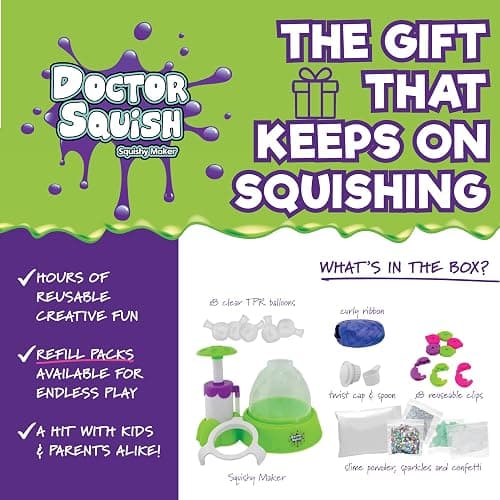 Doctor Squish Squishy Maker Kit – DIY Squishy Making Station | Make Your Own Squishies with Slime Powder, Sparkles & TPR Balloons | Fun Stress Ball & Squishy Kit for Kids Ages 8 & Up thumbnail 8