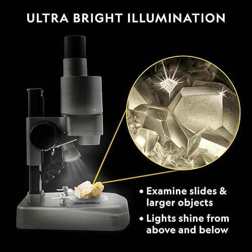 NATIONAL GEOGRAPHIC Dual LED Kids Microscope - 50+ pc Science Kit with 10 Prepared Slides & 10 DIY Blank Slides, Biology Experiment Activity, Microscope Kit for Kids 8-12 (Amazon Exclusive) thumbnail 3