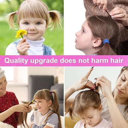 TVINLIK 400 PCS Baby Hair Ties – No Damage Elastic Ponytail Holders | Soft Seamless Multicolor, Hair Bands for Toddlers and Girls, Baby Hair Accessories (30 Colors) thumbnail 5