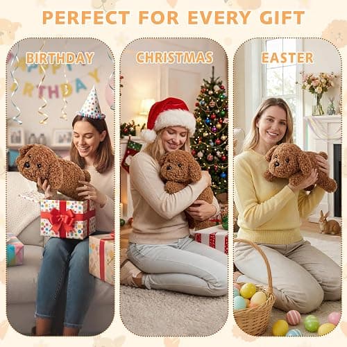 Poodle Plush Heating Pad for Period Cramps, Cute Heated Dog Stuffed Animals | Portable Electric USB Heated Pads, Heated Stuffed Animals for Teen Girls Women, Girl Gift ideas for Birthday Christmas Easter thumbnail 6