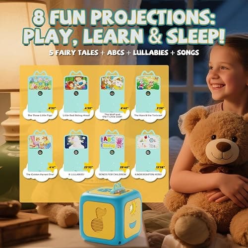 Neikko Story Projector for Kids, Story Machine with Early Learning, Music | Night Sky Lights, Storybook Projector, Moonlight Storytime Projector, Story Telling Toy for Toddlers, Gift for Kids Aged 3+ thumbnail 5
