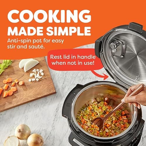 Instant Pot 6QT RIO 7-in-1 Multi-Cooker, Pressure Cooker, Slow cook, Sauté, Steam, Rice Maker, Yogurt, & Warmer, Black, 6 Quarts thumbnail 5