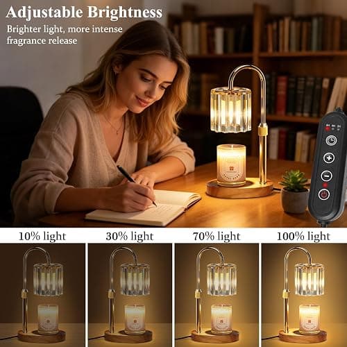 Lukasa Candle Warmer Lamp, with Timer Dimmer Adjustable Height, Home Decor, Room Decor, Wax Melt Warmer for Candles, Gifts for Mom, Gifts for Mother's Day, Birthday Gifts for Women thumbnail 4