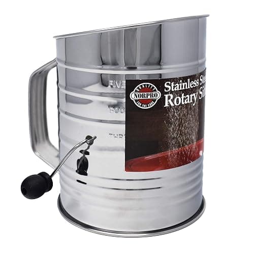Norpro 5-Cup Stainless Steel Crank Flour Sifter thumbnail 7
