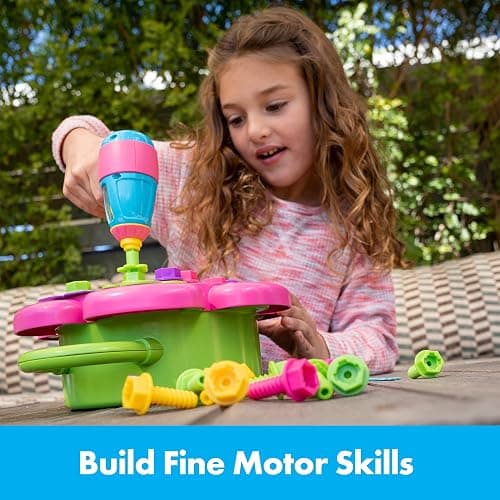 Educational Insights Design & Drill Flower Power Studio, Drill Toy, 50-Pieces, Gift for Kids Ages 3+ thumbnail 2