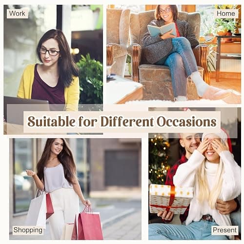 Justay 5 Pairs Slouchy Socks for Women - Slouch Long Crew Knit Boot Athletic Calf Tube Scrunch Socks thumbnail 7
