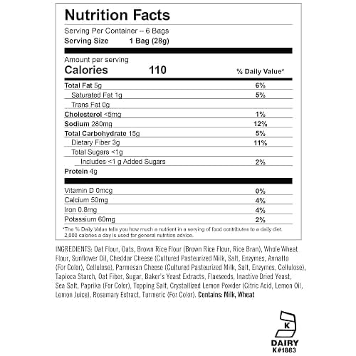Munchkin® Milkmakers® Lactation Cheddar Crisps for Breastfeeding Moms with Oats and Flax, 6 Count thumbnail 2