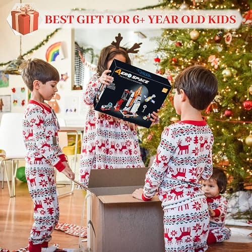 Space Exploration Shuttle Toys for 6 7 8 9 10 11 12 Year Old Boys 12-in-1 STEM Aerospace Building Kit Toy with Heavy Transport Rocket and Launcher Best Gifts for 6-12 Year Old Boys (566 PCS) thumbnail 7